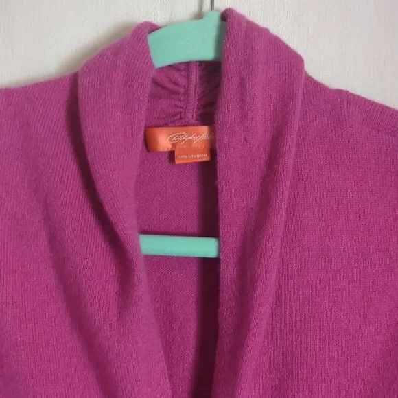 Christopher and Fischer Cashmere Sweater Button Cardigan Size Small - Picture 2 of 5